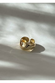 Heliophilia Silver Anillo de Latón Dorado con Recubrimiento de Laca